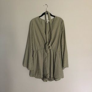 Long Sleeve Green Romper